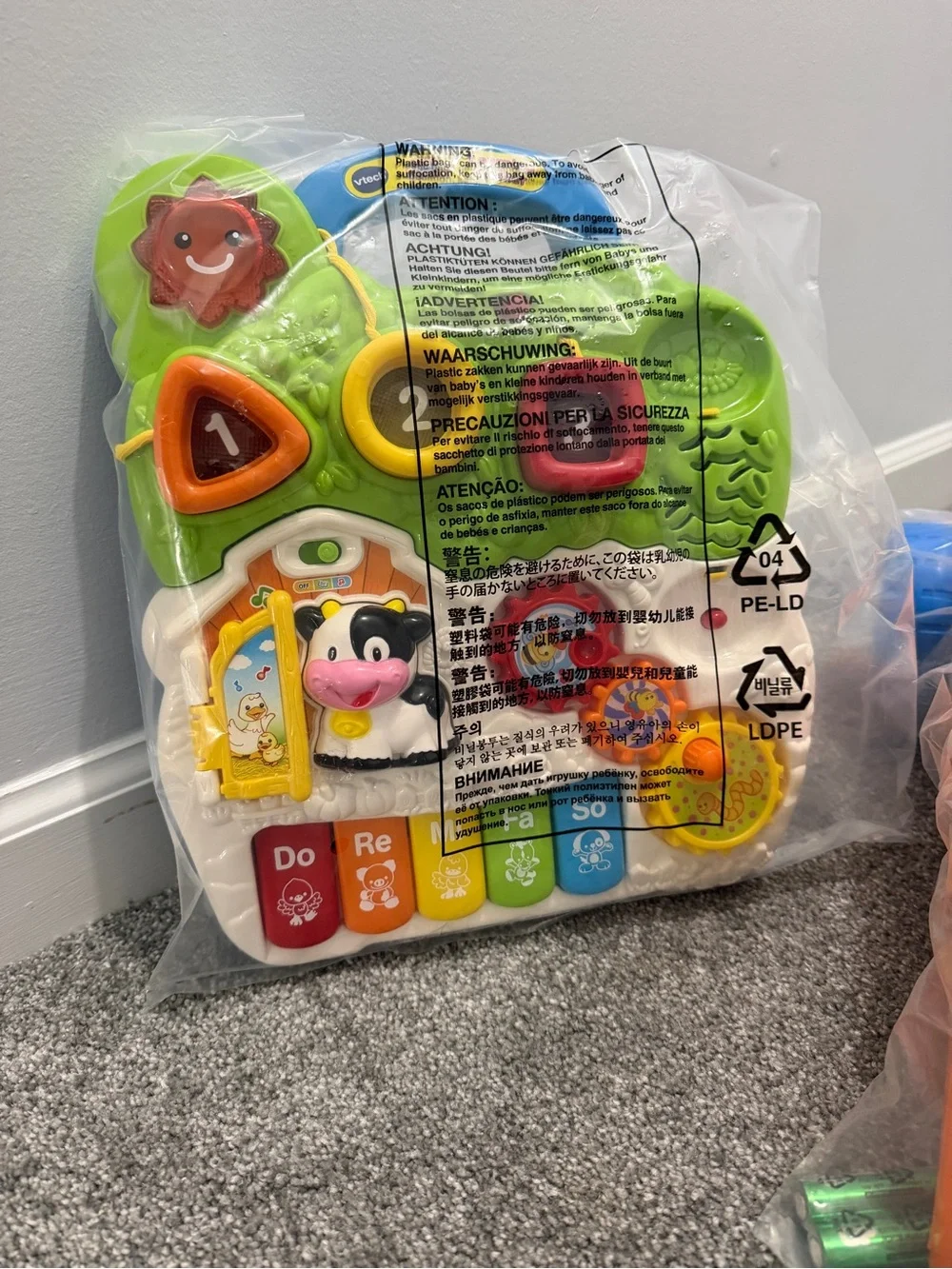 VTECH Baby Walker with Piano and Play Panel - Green/Orange